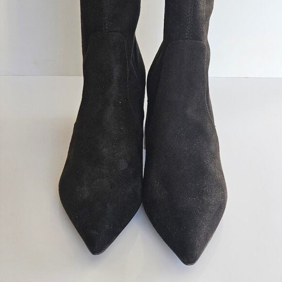 Steve Madden Women's Shari Over The Knee‎ Heeled Boots Black Size 7M Faux Suede - Picture 6 of 12